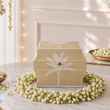 Load image into Gallery viewer, Amani Decor Box with handpainted palm artisanal design, perfect for coffee tables, shelves, or decorative accents.
