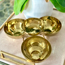 Load image into Gallery viewer, Mehfil Serving Set with four sculptural bowls, ideal for serving nuts, dips, or appetizers.