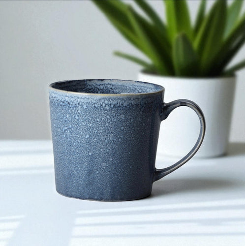 Blue ceramic mug, large mug, coffee mug, tea mug
