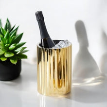 Load image into Gallery viewer, Gold Wine cooler, luxurious and modern premium stainless
