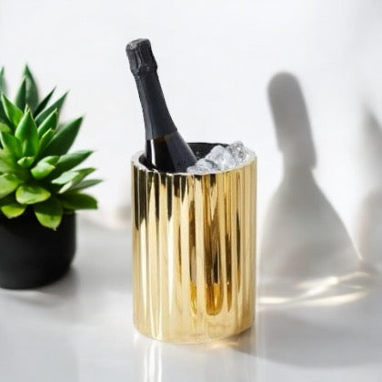 Gold Wine cooler, luxurious and modern premium stainless