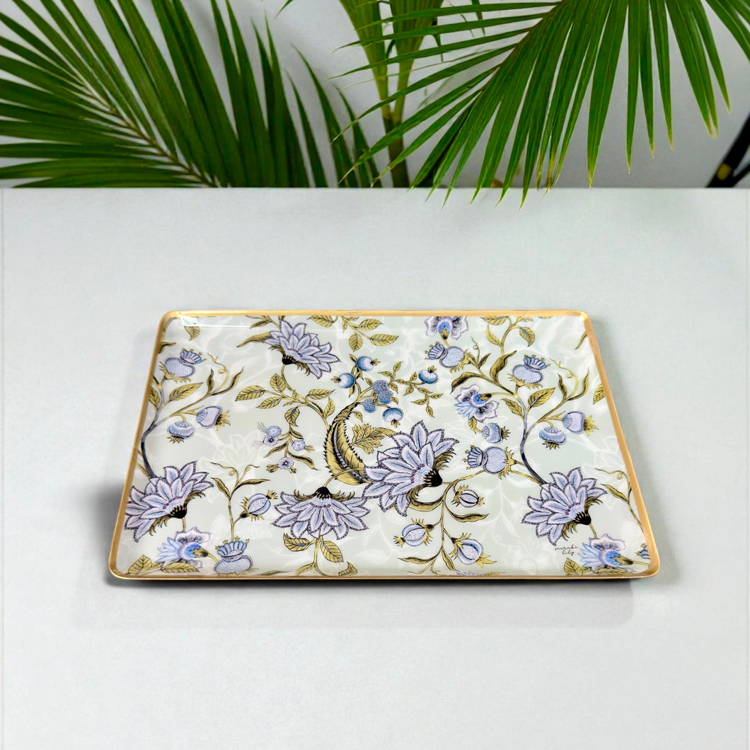 Anokhi Tray with sleek contemporary design, ideal for serving snacks or drinks.