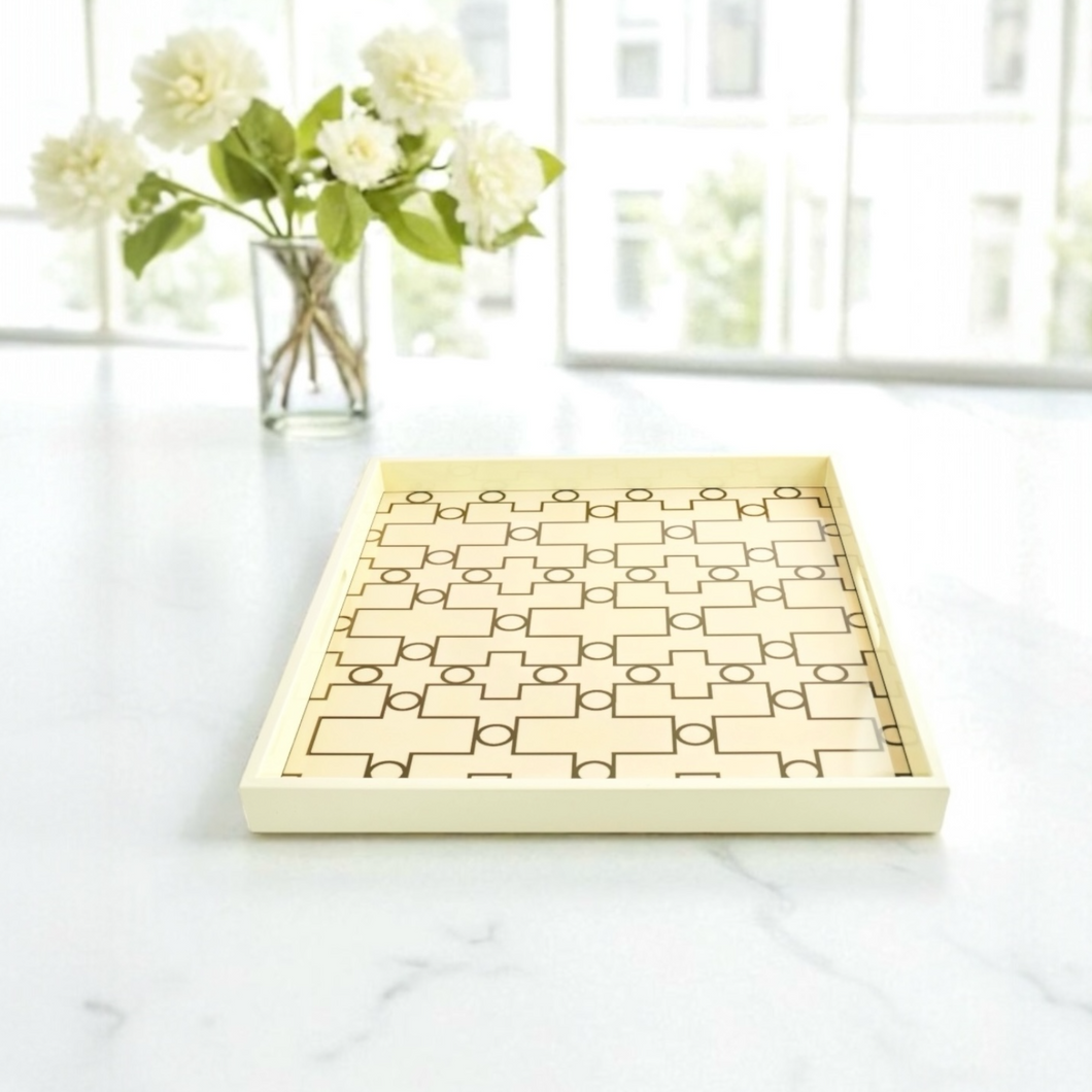 Castello Tray with modern luxury design, perfect for styling coffee tables or entry consoles.