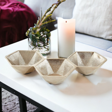 Load image into Gallery viewer, Chrysos Silver Brass Bowls by Meraki Lily, elegant serveware for dips, nuts, or decorative candle holders for entertaining and table styling

