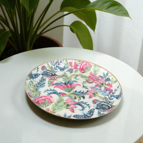 Koha Round Tray with vibrant batik design, celebrating Peranakan heritage and style.