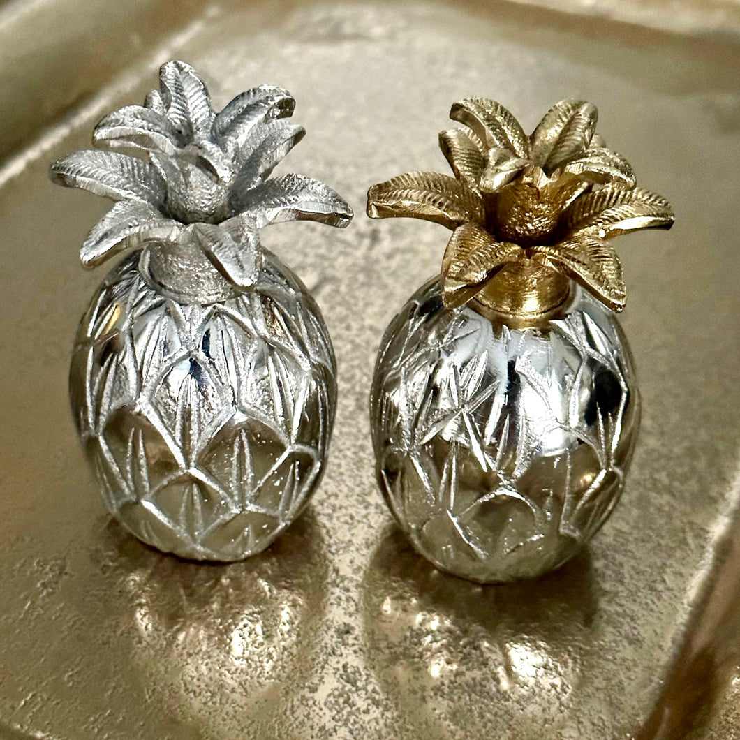 Nanas Shaker Set by Meraki Lily, tropical pineapple salt and pepper shakers for stylish dining decor and functional tabletop use