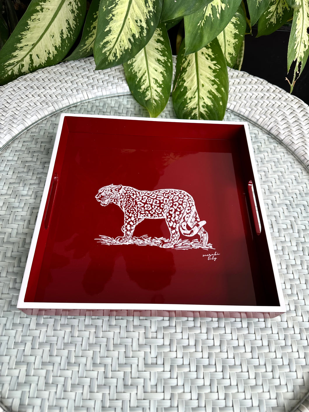 Rafael Tray by Meraki Lily featuring a wild and vibrant design, ideal for serving or decorating your table