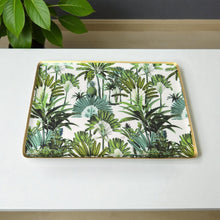 Load image into Gallery viewer, Rainforest Tray by Meraki Lily, tropical-inspired decorative tray for serving appetizers, desserts, and coffee
