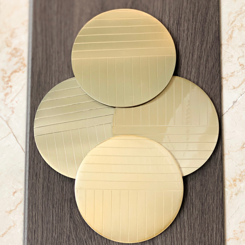 Gold Coaster set of 4, luxurious and contemporary