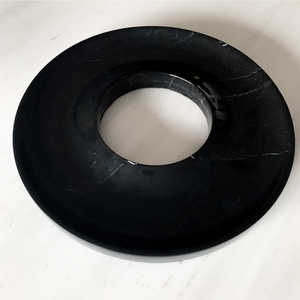 Round Black marble ring platter 