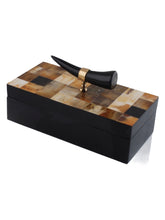 Load image into Gallery viewer, lacquer decor box with horn handle
