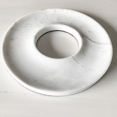 round white marble ring platter