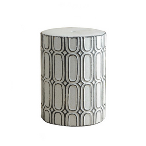 white ceramic stool, contemporary 