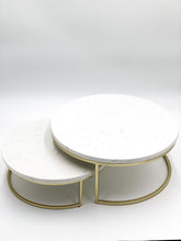 Load image into Gallery viewer, marble cake stand set 
