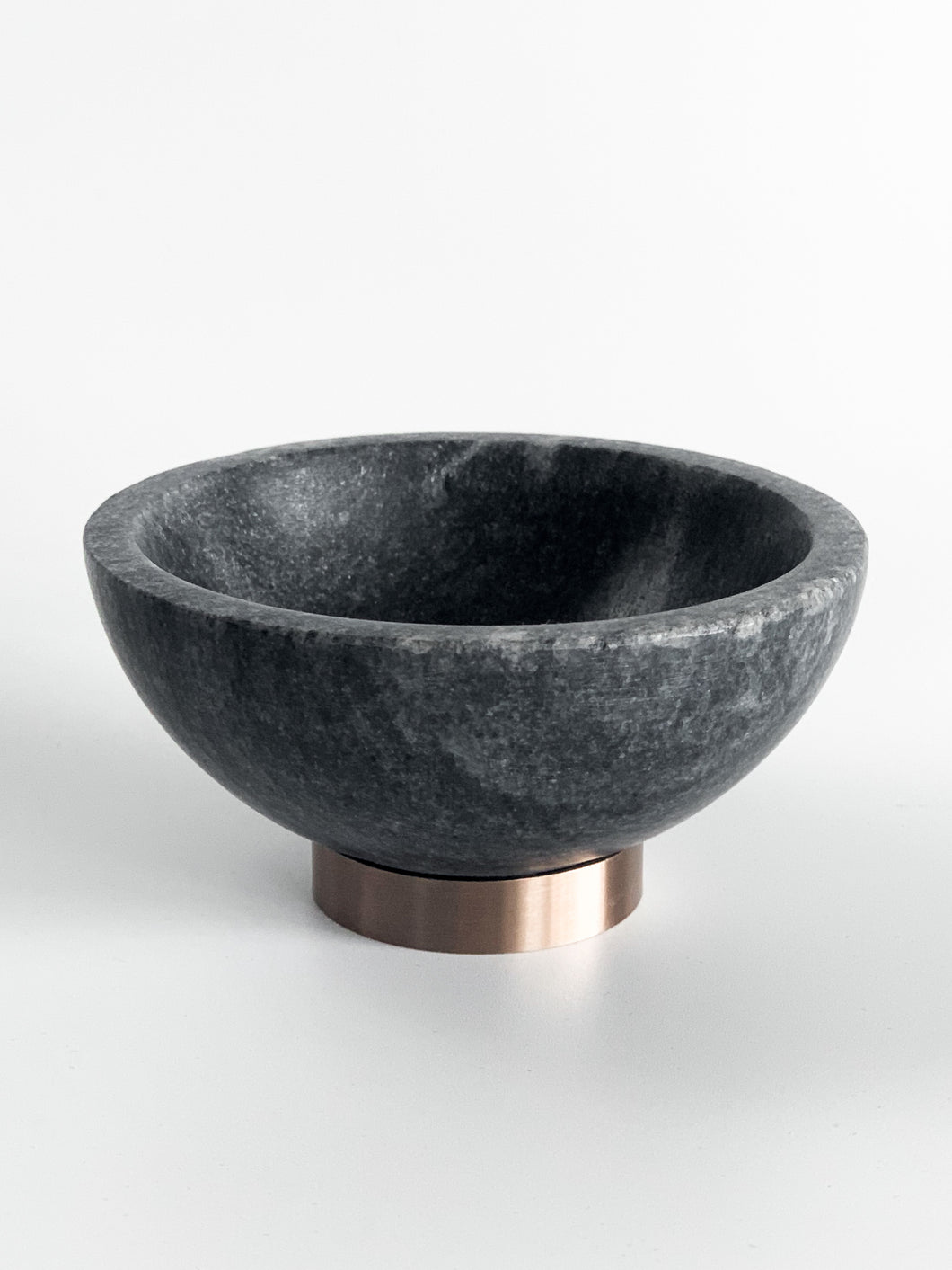 Allure Black Marble Dip Bowl by Meraki Lily, marble bowl on brass base for serving dips, snacks, and stylish table decor
