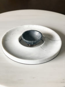 DIONI WHITE  MARBLE PLATTER