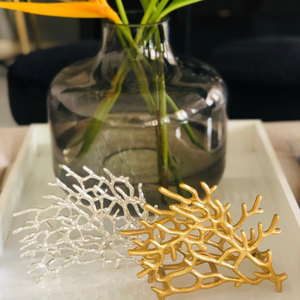 gold and silver branch napkin stand, modern elegant and a touch of luxury